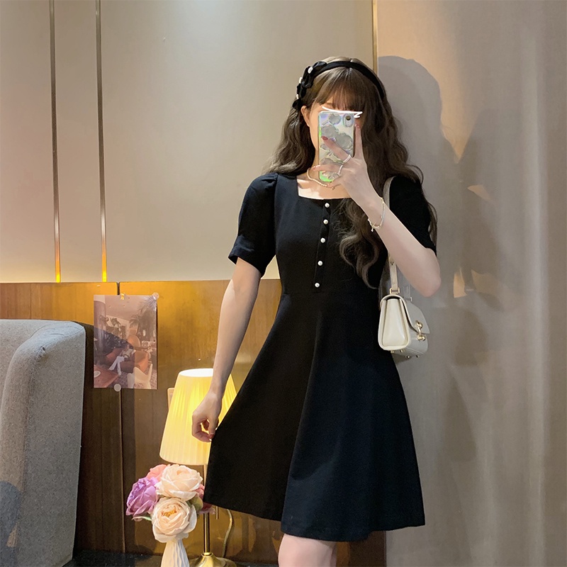 summer dress for women black dress french dress vintage dress plain dress beach dress for women tren
