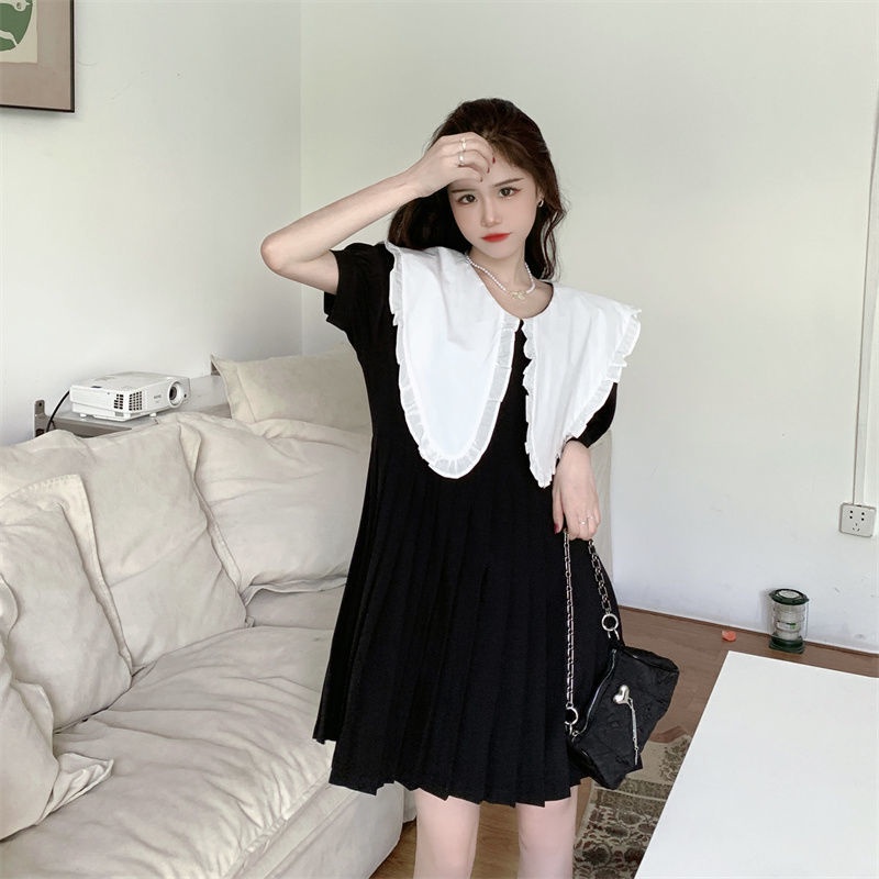 summer black green pink midi women dress korean style elegant princess prom dress dinner dress plus 