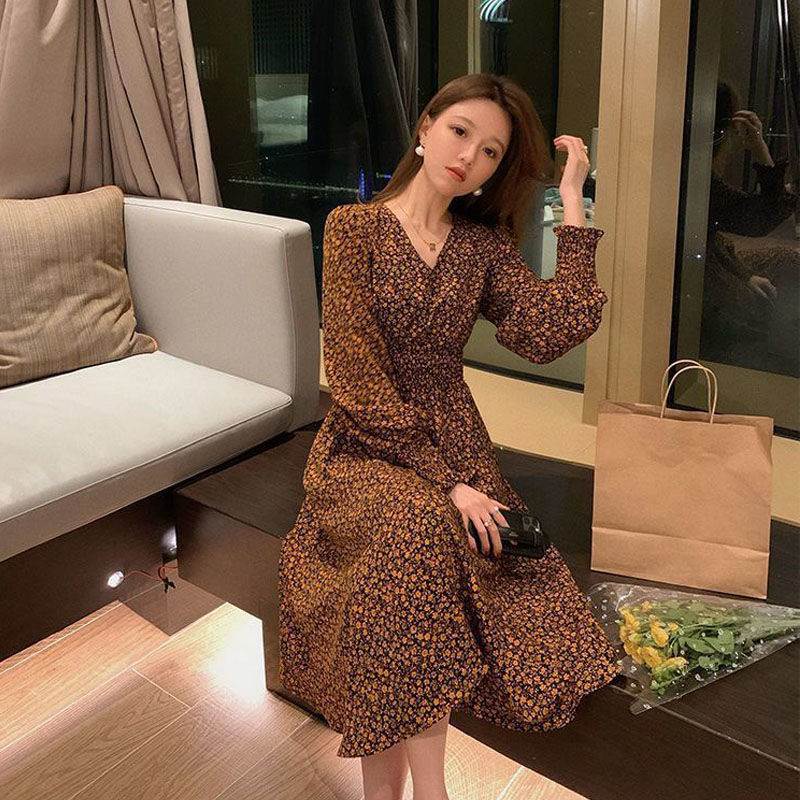 red long women dress korean style dinner dress plus size summer floral casual beach dress elegant lo
