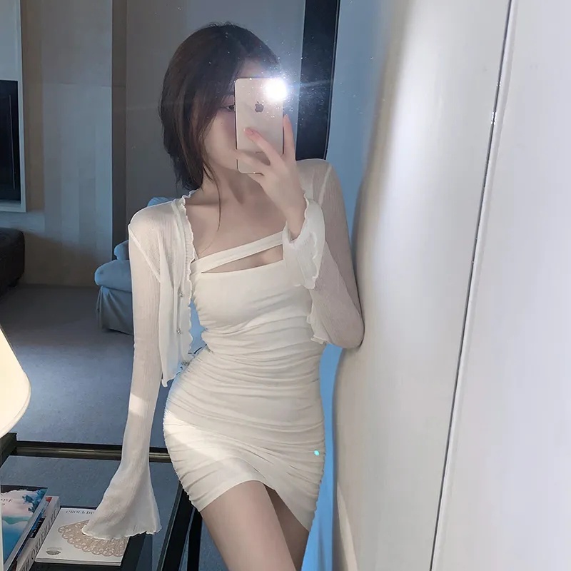 summer beach outfit white dress for woman formal mini korean dress plus size debut plain sexy bodyco
