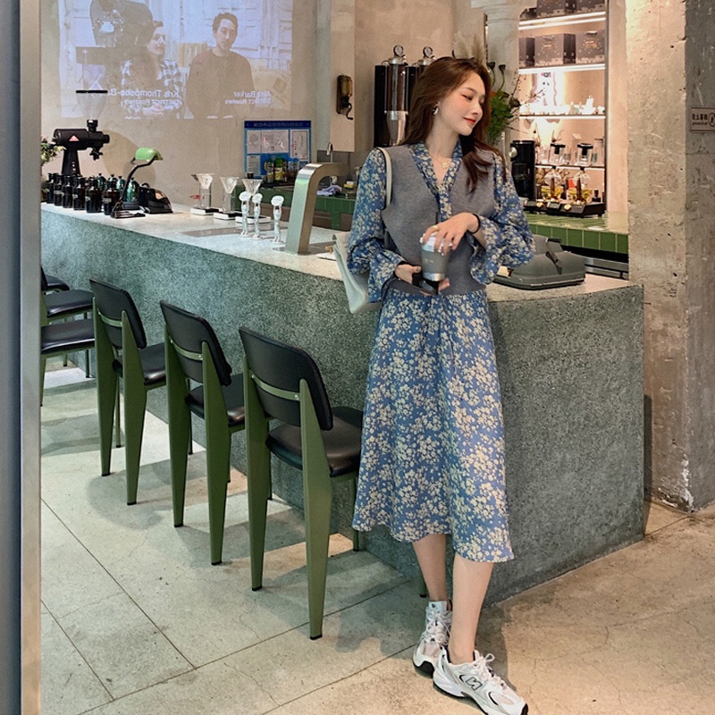 formal dress cocktail dress blue dress maternity dress korean v neck plus summer long size dress for