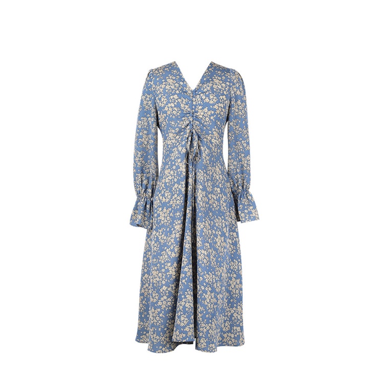 formal dress cocktail dress blue dress maternity dress korean v neck plus summer long size dress for