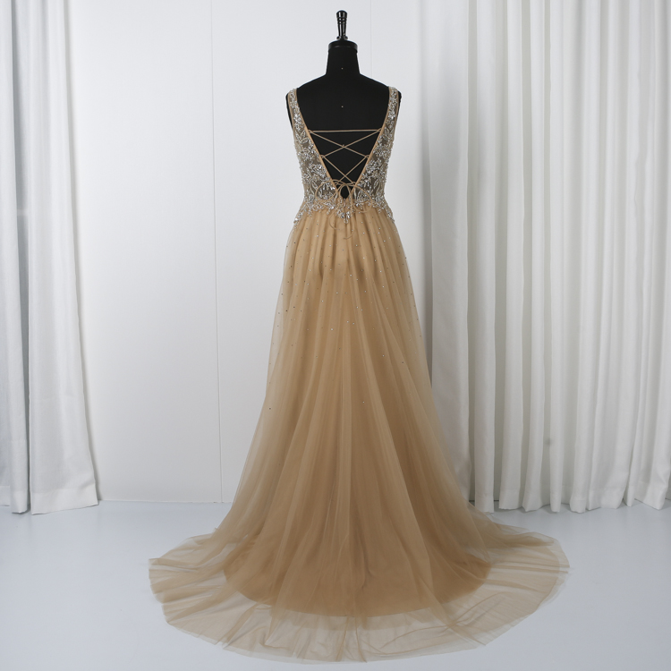 New Fashion Tulle Prom Birthday Elegant Evening Dress Sleeveless Evening Maxi Dresses