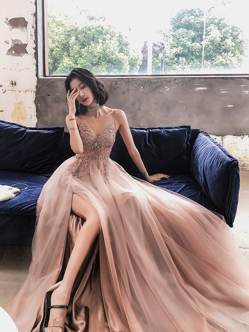 Wholesale High quality Women's Beaded Cascade Big skirt Condole belt Wedding dress the Dress