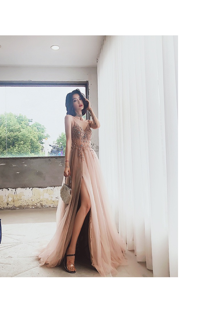 Wholesale High quality Women's Beaded Cascade Big skirt Condole belt Wedding dress the Dress