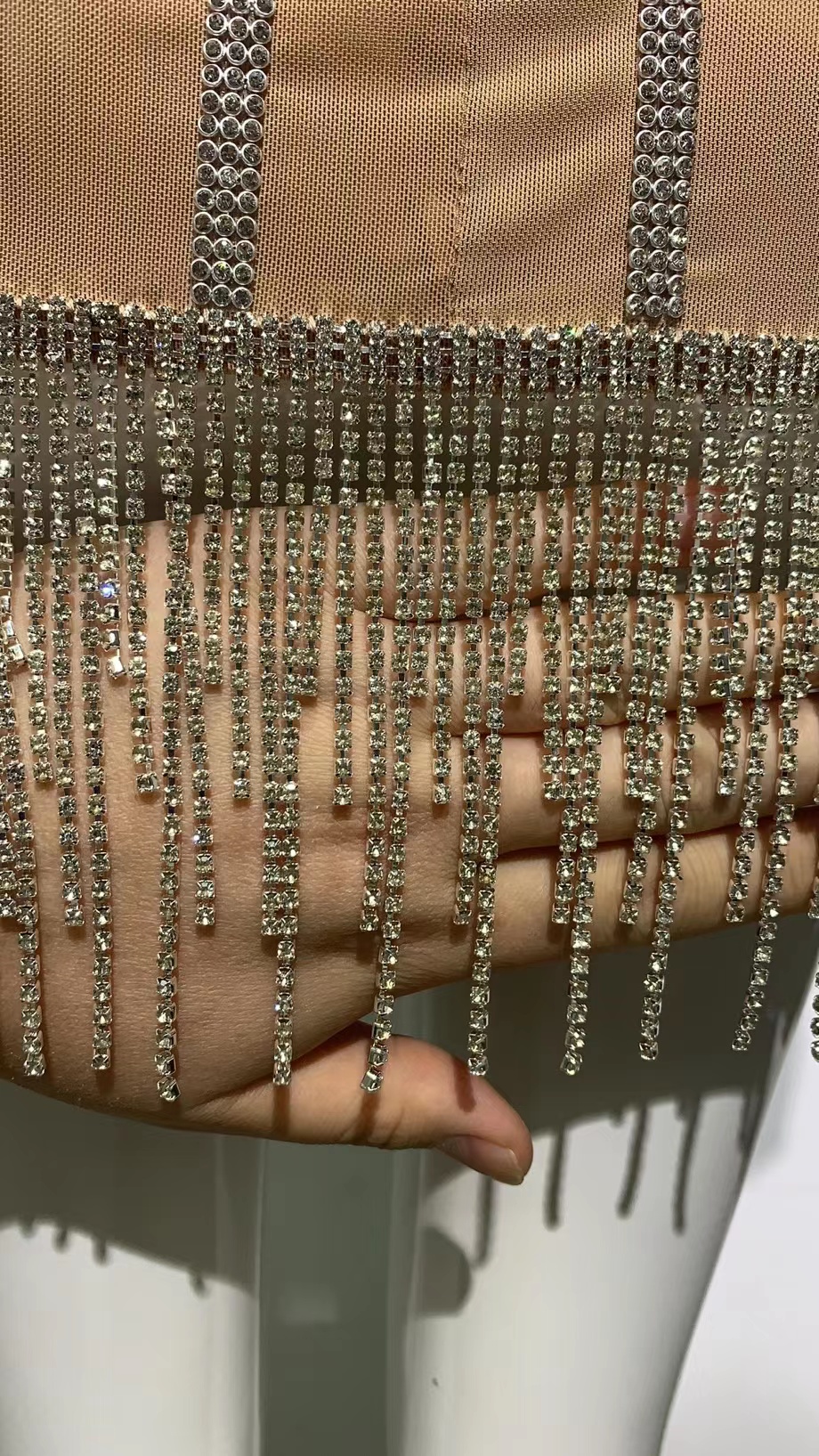 Luxury Clothing Beads Embellished Mesh Patchwork Celebrity Evening Party Mini Prom Dresses