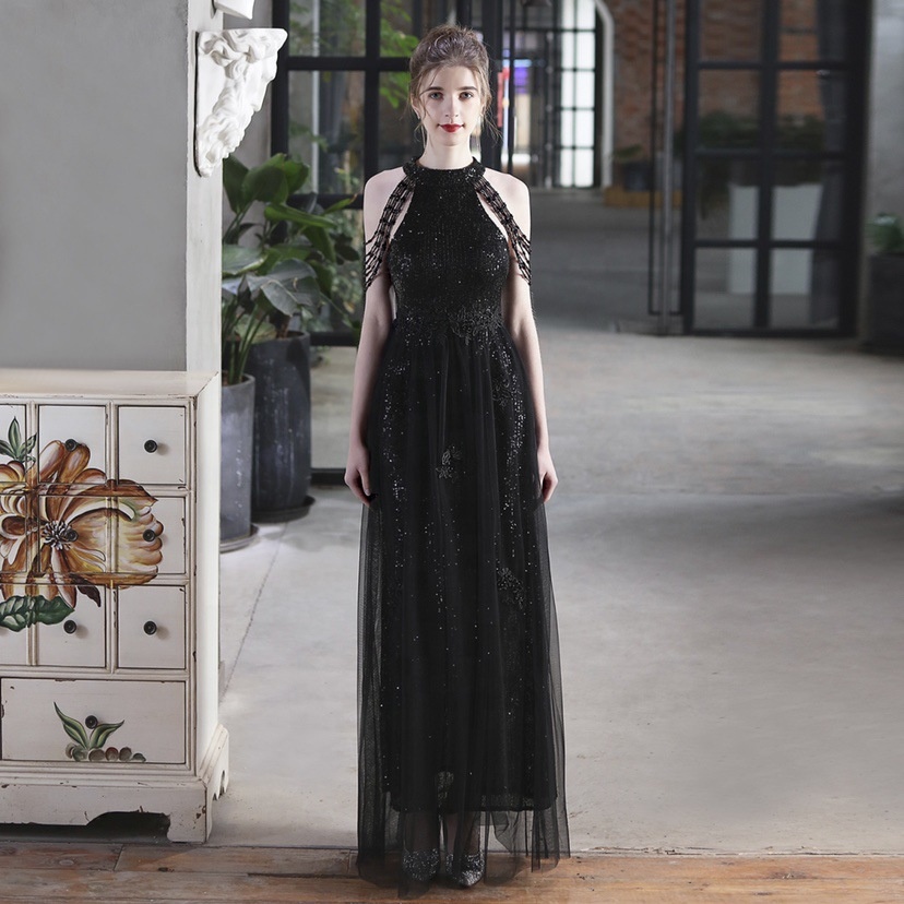 elegant women outfit long Bride wedding car model exhibition dress women  evening dress