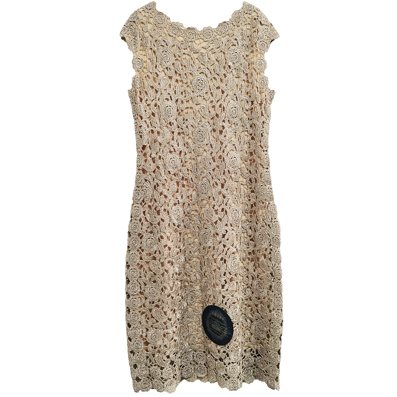 Custom Wholesale 2022 Gold Thread Embroidered Mid Length Sleeveless Vest Lace Elegant Evening Casual