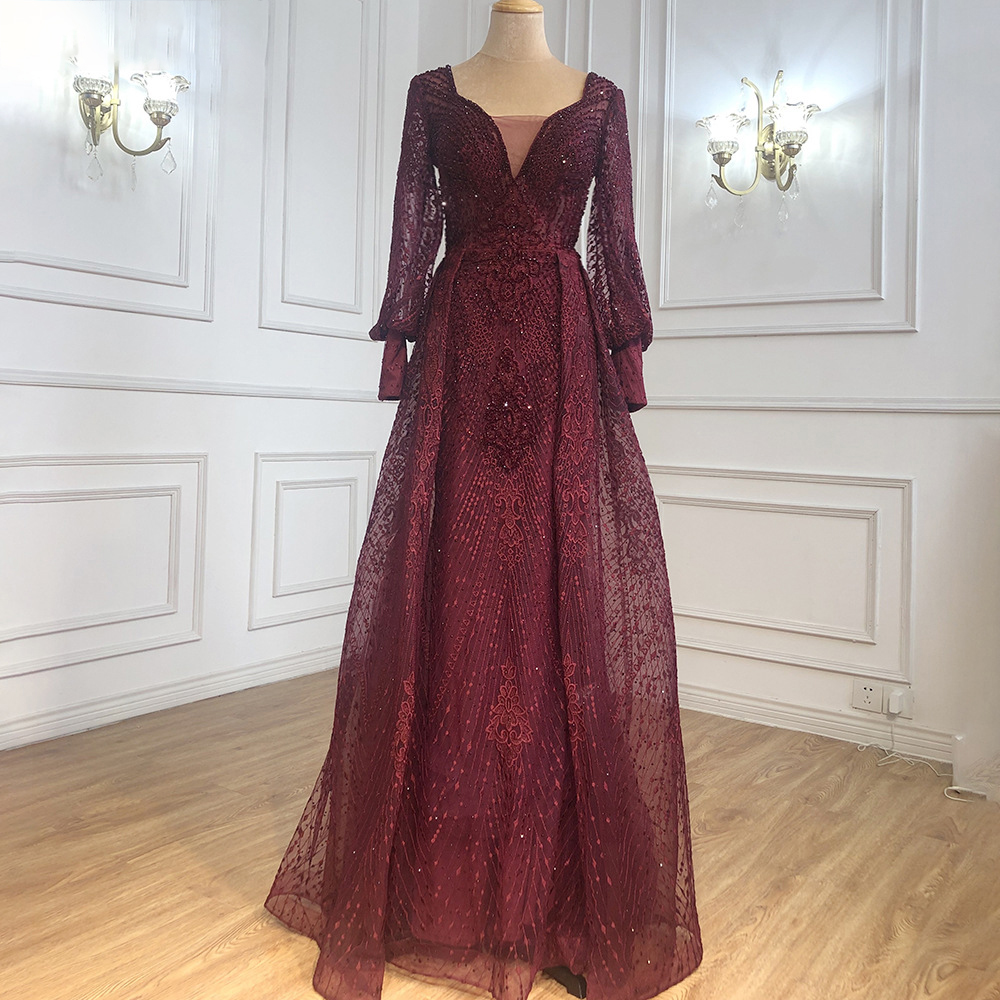 Free shipping plus size women party gown elegant organza atmosphere mermaid long slim luxury bridal 