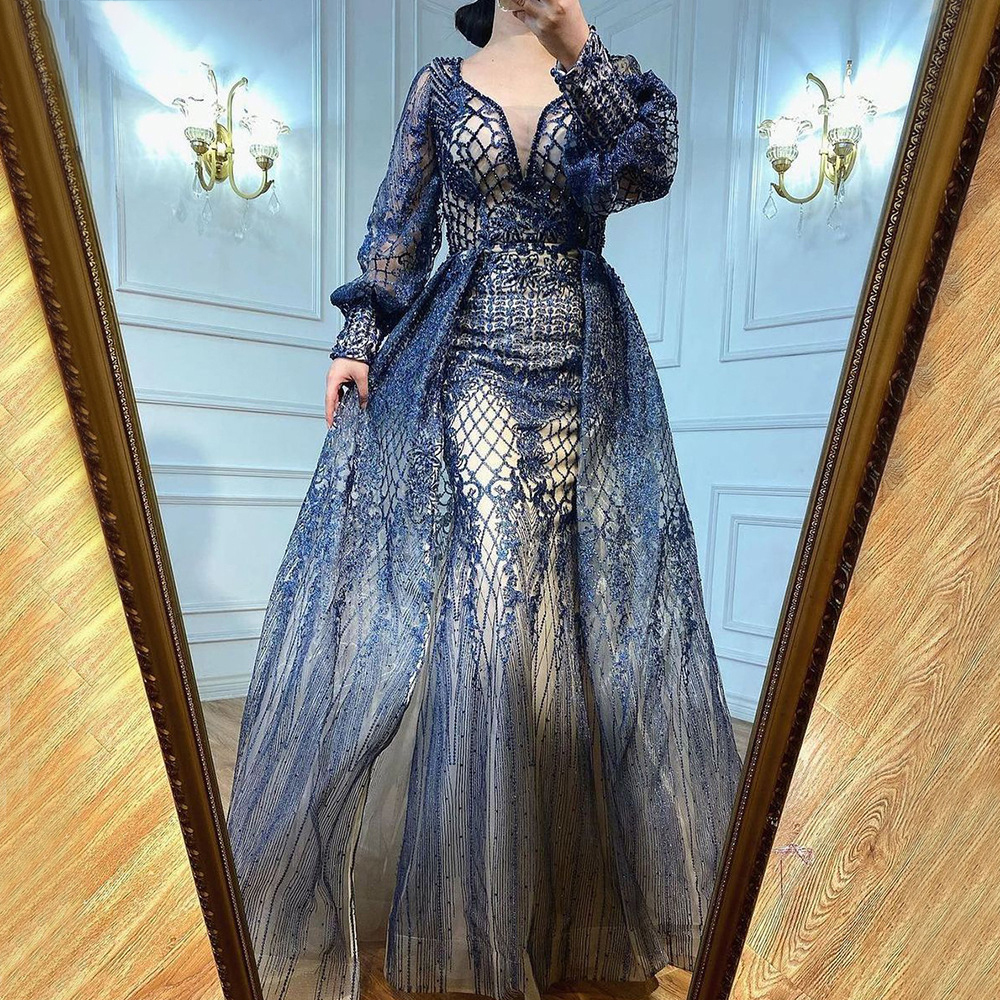 Free shipping plus size women party gown elegant organza atmosphere mermaid long slim luxury bridal 