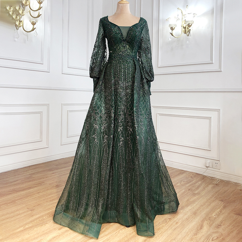 Free shipping plus size women party gown elegant organza atmosphere mermaid long slim luxury bridal 