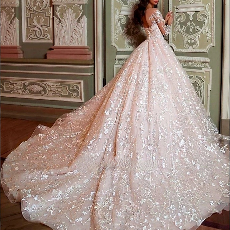 Lace Gown Robe Mariage Dress Of Bride Mother Of The Bride Dresses For Wedding Long Sleeve Muslim Wed