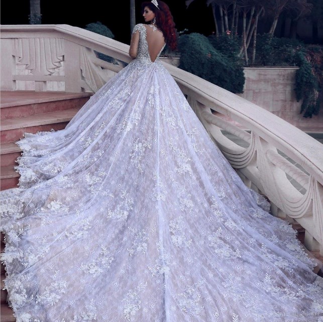 Luxury Rhinestone Heavy Beaded Wedding Gowns Handmade Crystal Ball Gown Arab Wedding Dresses