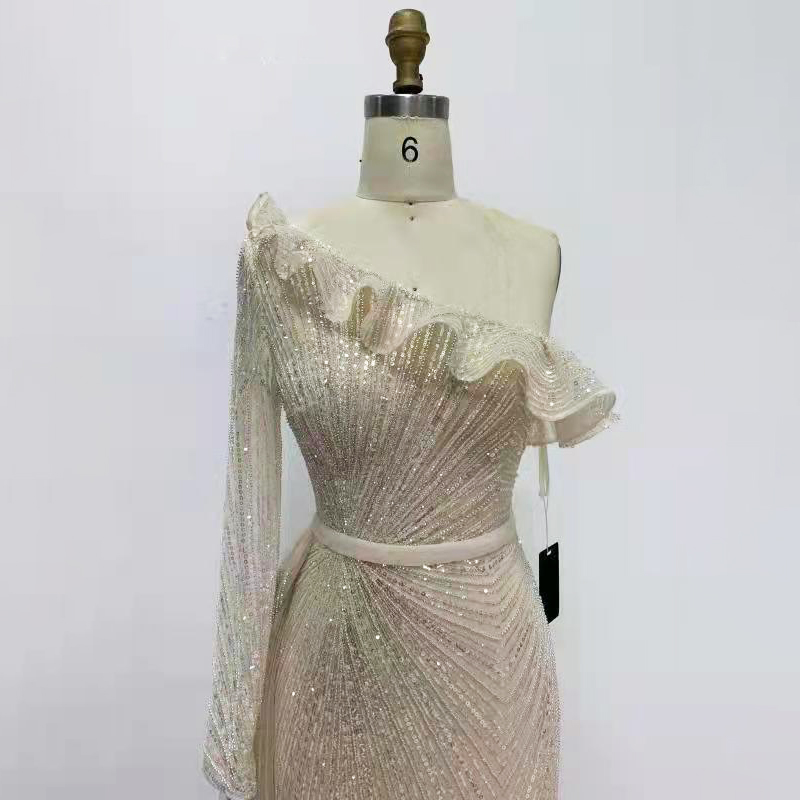 Custom high quality handmade high-end sequins sexy Noble luxury Club Dress Evening Dress