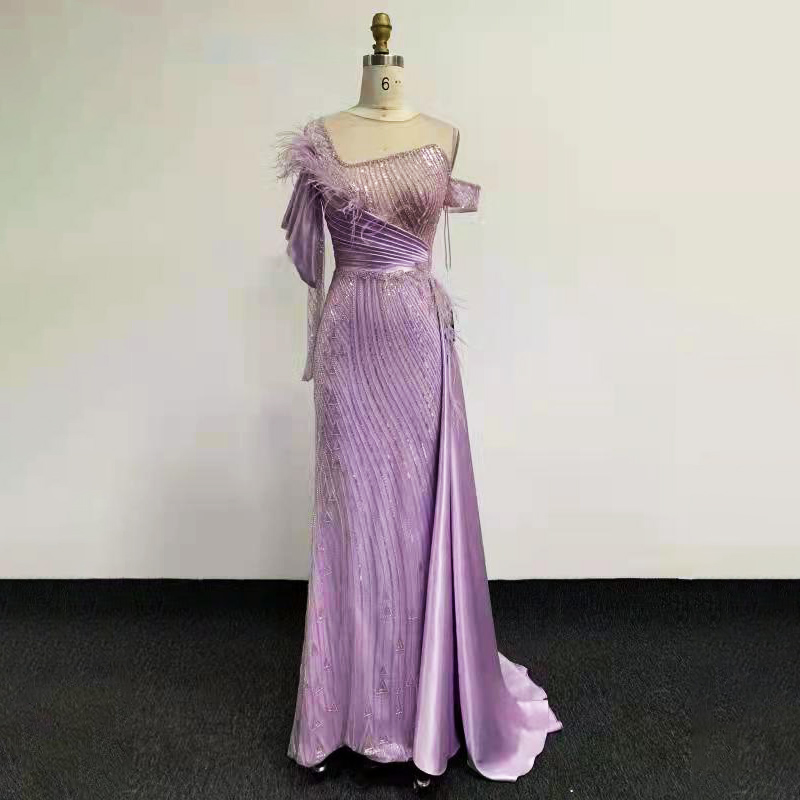 Custom high quality handmade high-end sequins sexy Noble luxury Club Dress Evening Dress