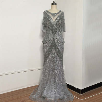 Summer ladies fringed luxury noble dresses temperament fishtail self-cultivation annual meeting banq