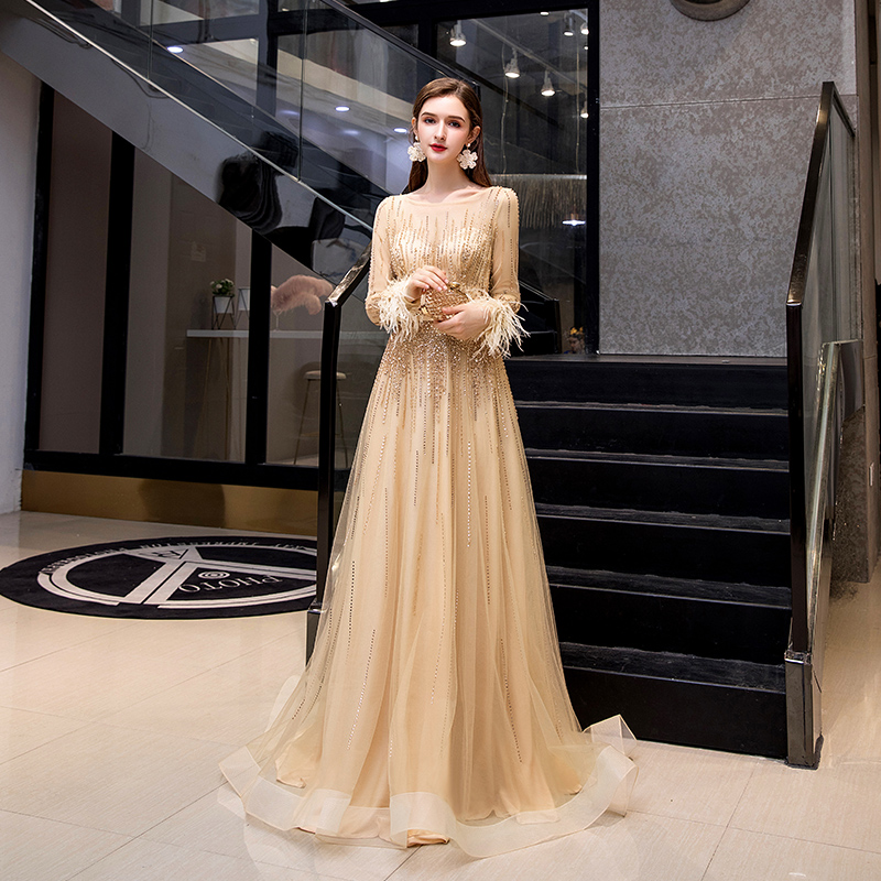Customize 2022 new banquet high-end atmosphere luxury tailing celebrities elegant dress women