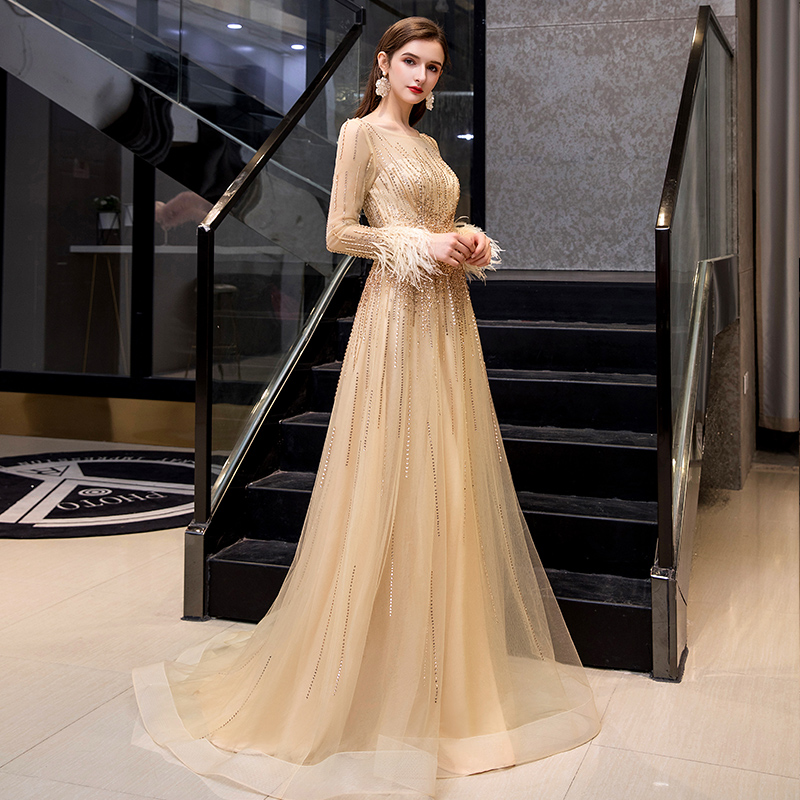 Customize 2022 new banquet high-end atmosphere luxury tailing celebrities elegant dress women