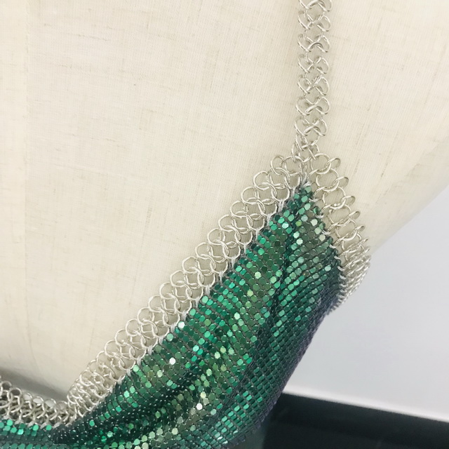 Super September Shiny Chainmail Fabric Metal Sequin Dress