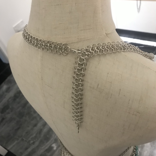 Super September Shiny Chainmail Fabric Metal Sequin Dress