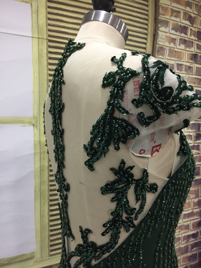 Modest Embroidered Beading High Quality Long Women Party Evening Dress