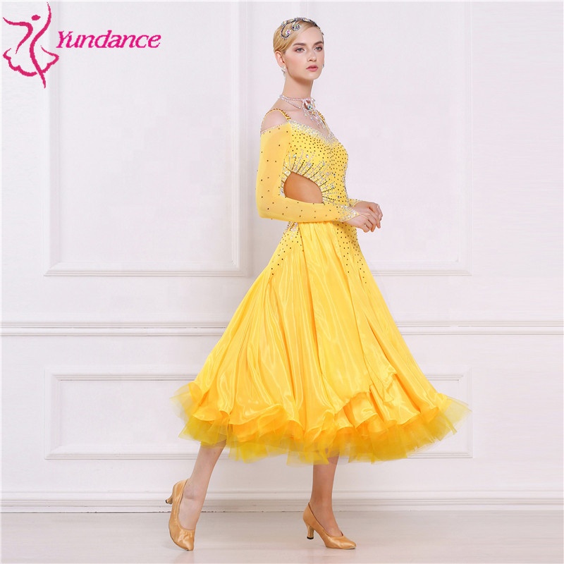 B-1695 Imported Fabrics Women Ballroom Dance Party Dress High-end Modern Smooth Dance Dress For Comp