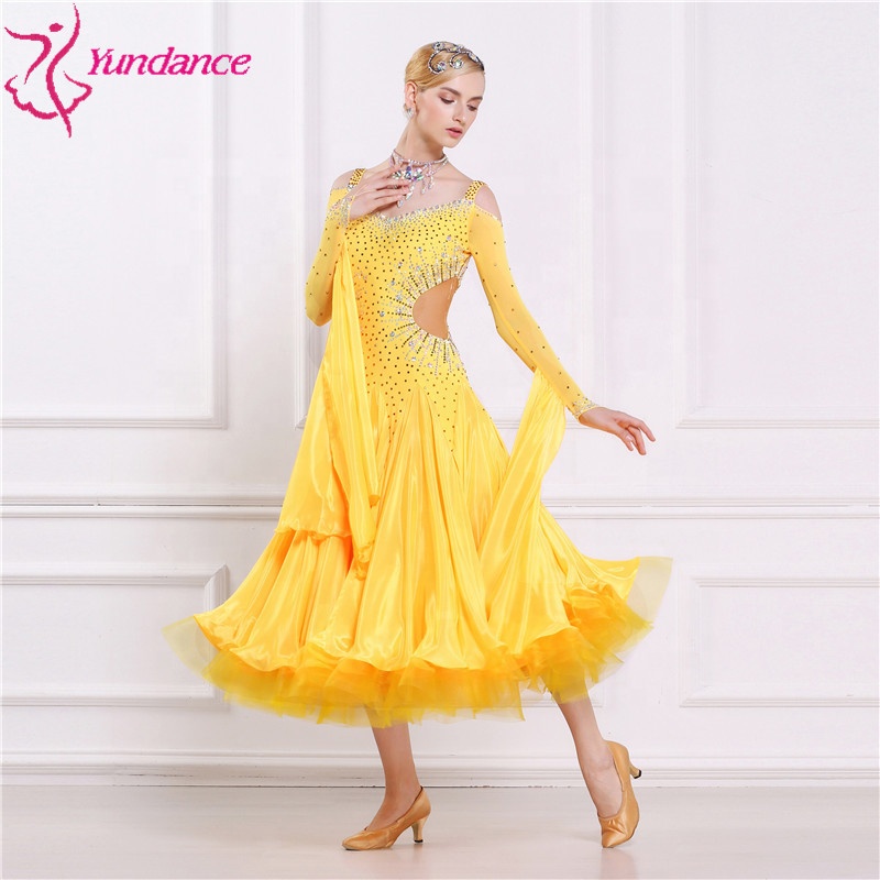 B-1695 Imported Fabrics Women Ballroom Dance Party Dress High-end Modern Smooth Dance Dress For Comp