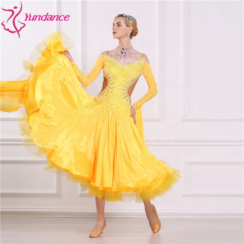 B-1695 Imported Fabrics Women Ballroom Dance Party Dress High-end Modern Smooth Dance Dress For Comp