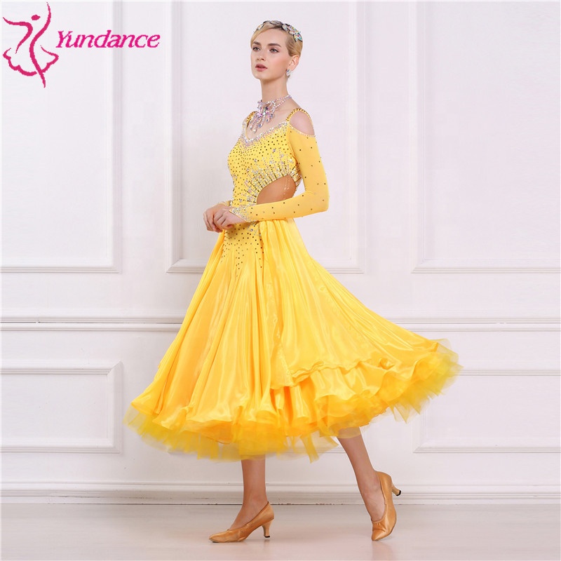 B-1695 Imported Fabrics Women Ballroom Dance Party Dress High-end Modern Smooth Dance Dress For Comp