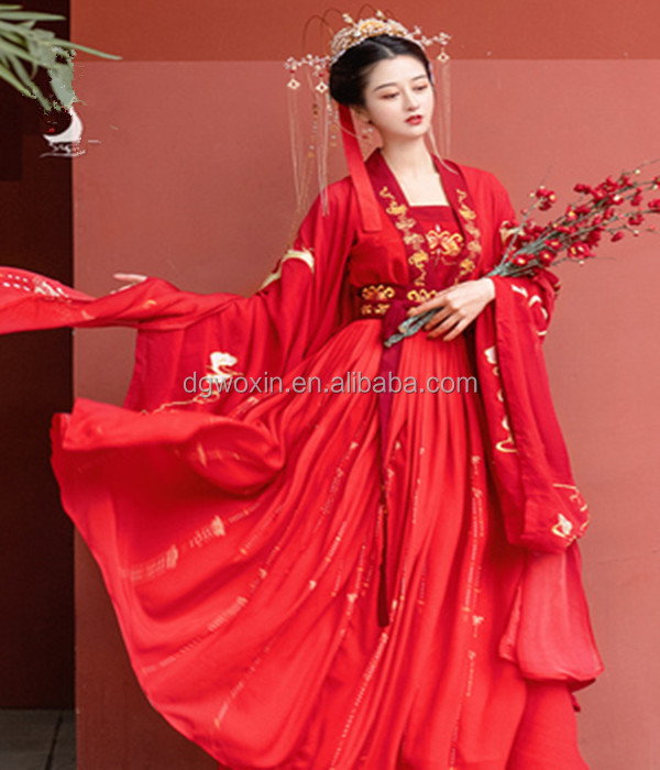 Chinese style flower wedding fairy elegant women hanfu ancient style authentic original hanfu dress