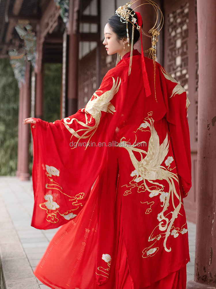 Chinese style flower wedding fairy elegant women hanfu ancient style authentic original hanfu dress