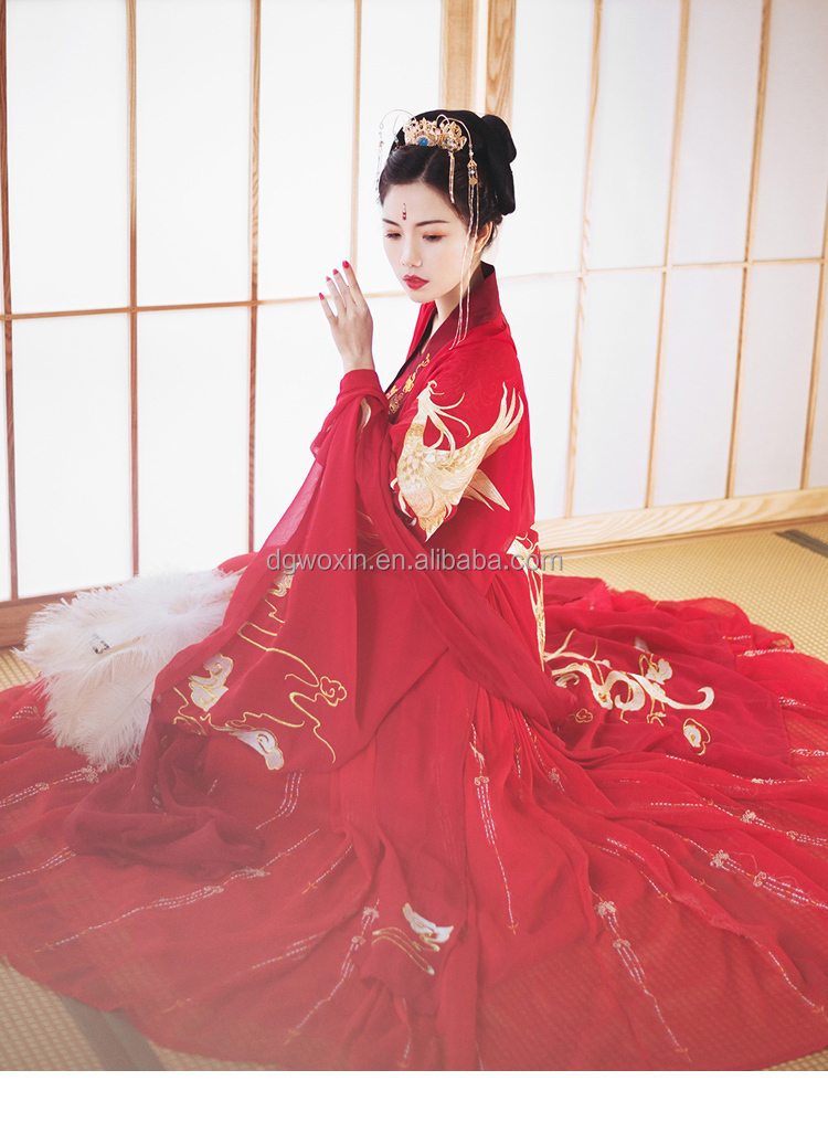 Chinese style flower wedding fairy elegant women hanfu ancient style authentic original hanfu dress