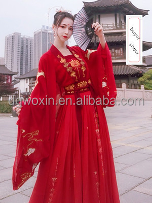 Chinese style flower wedding fairy elegant women hanfu ancient style authentic original hanfu dress