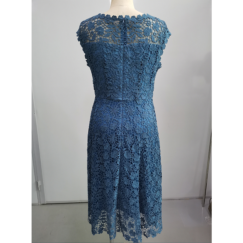 Custom Wholesale Sleeveless Wrap Hip Slim Fit Sexy Party Elegant Prom Plus Size Casual Lace Embroide