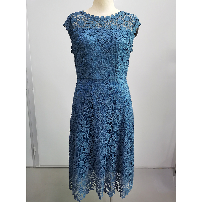 Custom Wholesale Sleeveless Wrap Hip Slim Fit Sexy Party Elegant Prom Plus Size Casual Lace Embroide