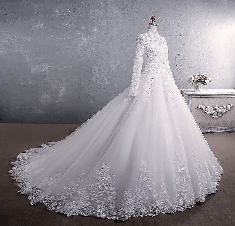 Modest wedding dress muslim wedding gown wedding dress bridal gowns 2022