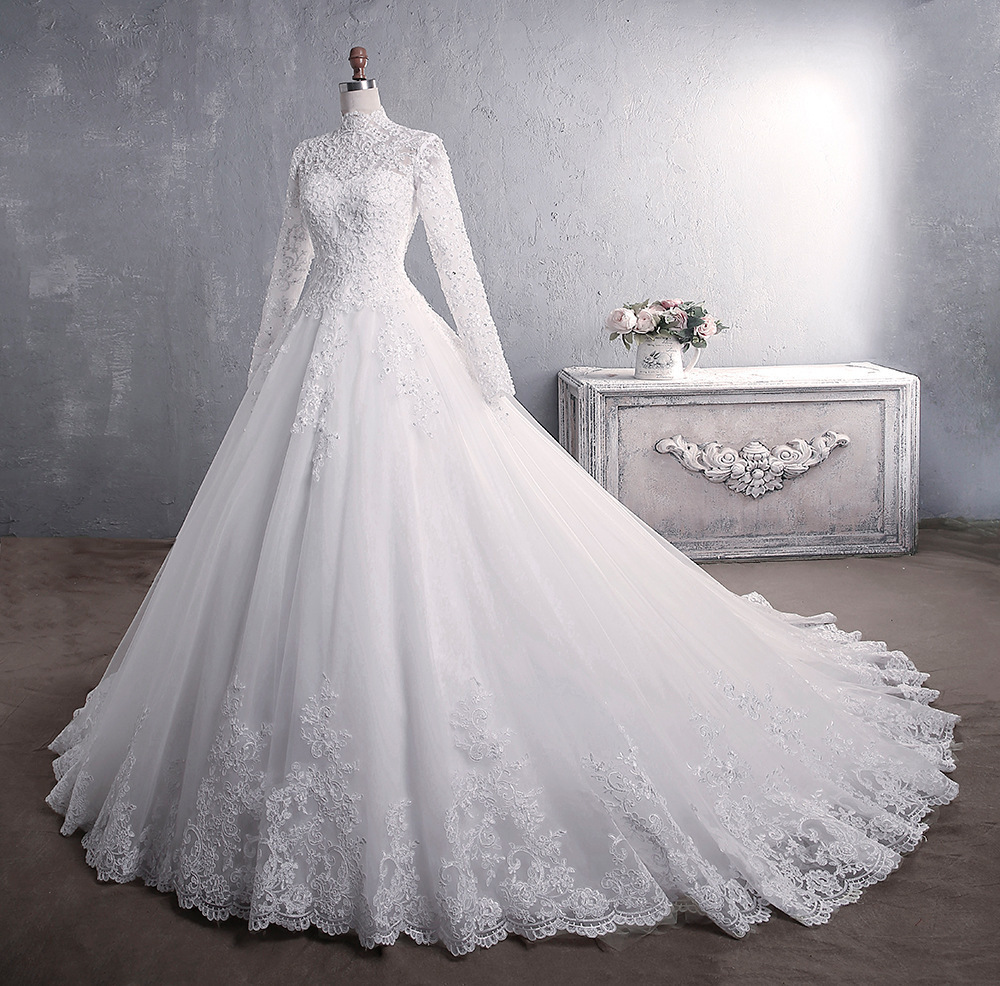 Modest wedding dress muslim wedding gown wedding dress bridal gowns 2022