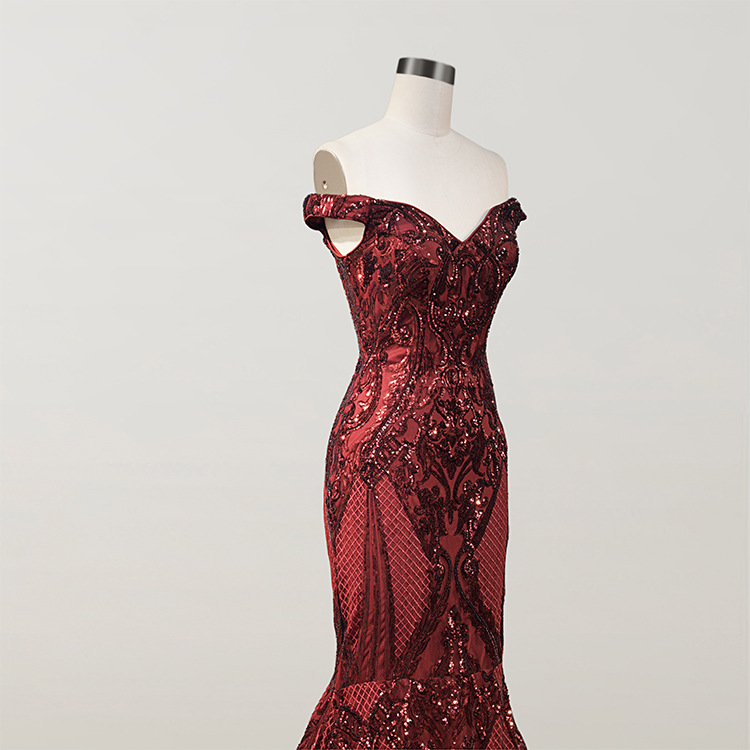 Luxury Mermaid Evening Dress Sleeveless Sequin Wedding Dress Prom Dresses