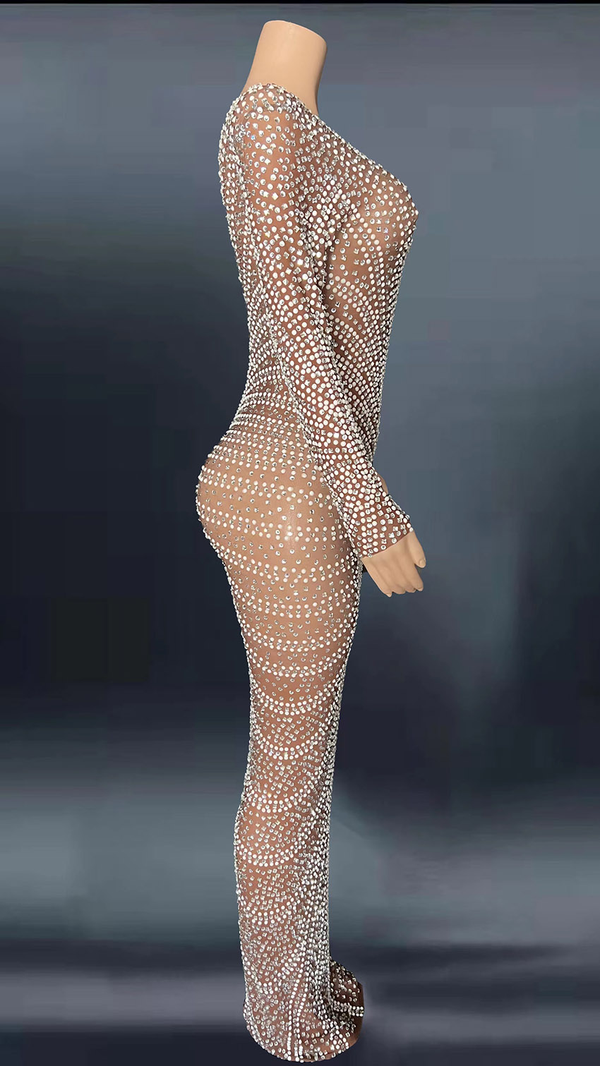 Novance Y2085-D Evening Dresses 2022 Elegant Sparkly Rjinestones Black Cocktail Dress Women Sexy Bac
