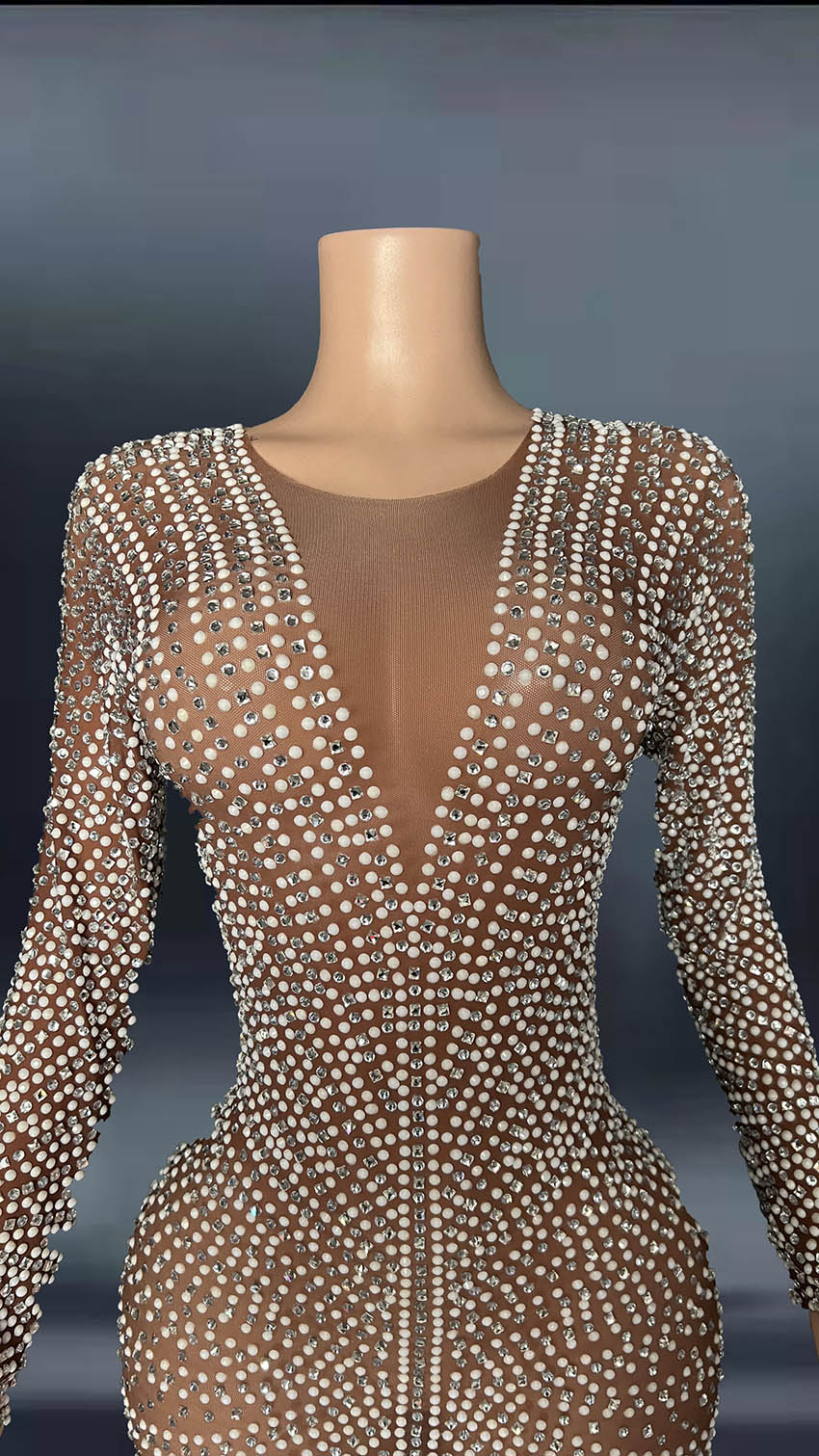 Novance Y2085-D Evening Dresses 2022 Elegant Sparkly Rjinestones Black Cocktail Dress Women Sexy Bac