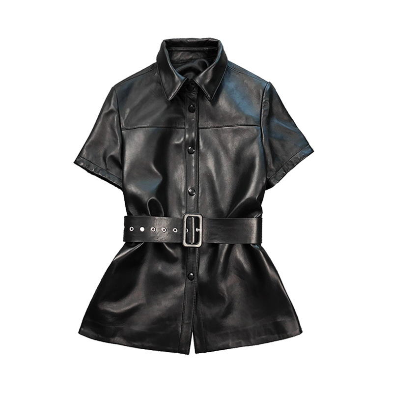 Spring Summer Leather Jacket for Woman Custom Leather Jackets Motorbike