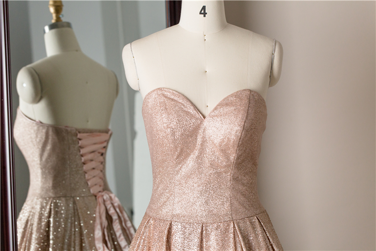 Professionally produced sweetheart neck lace up sweep train long ladies dinner gown evening dress