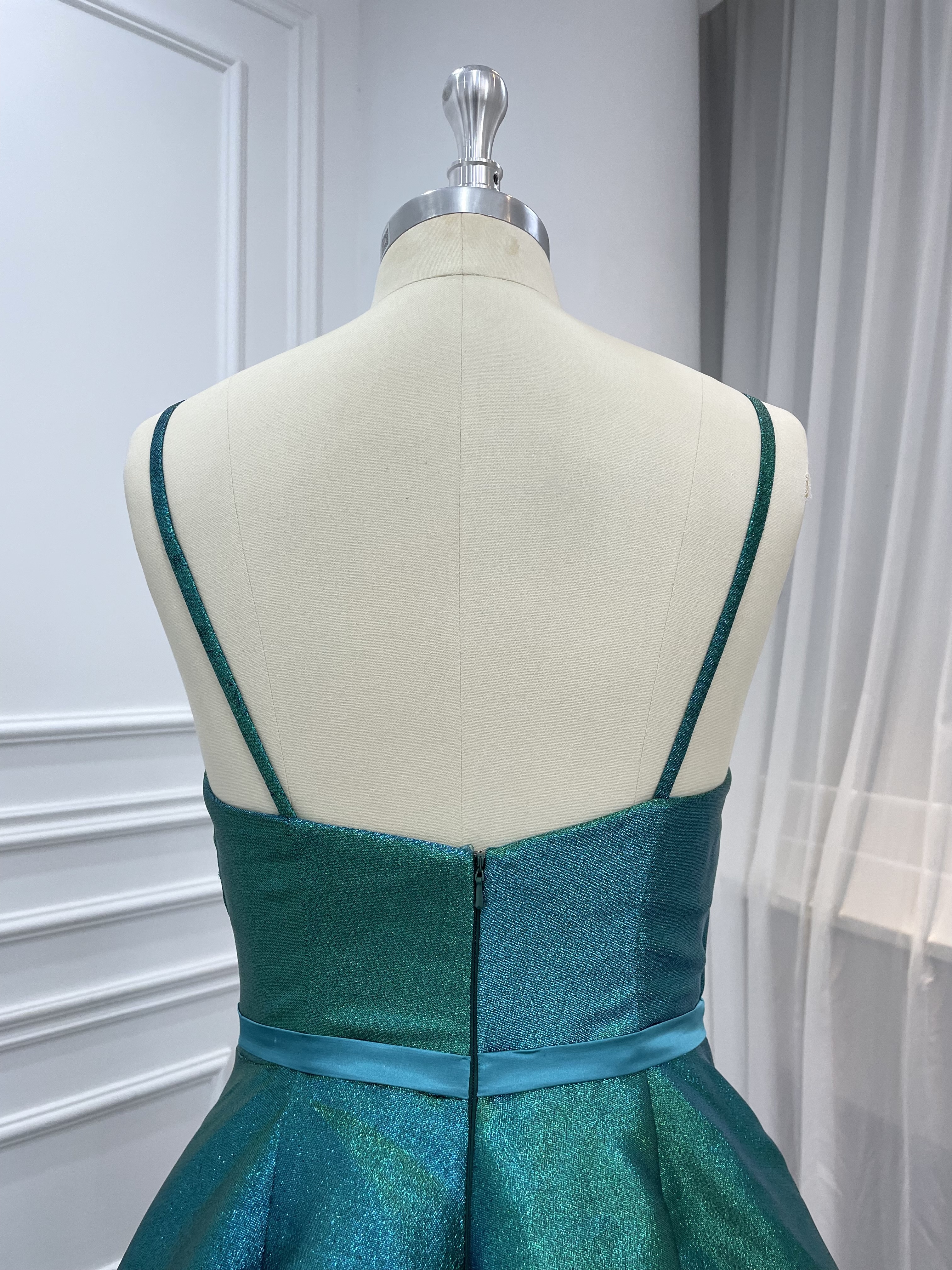 New Design V-neck Sequin Wedding Dress Women Dinner Dress Luxury Evening Night Party Dress Formal