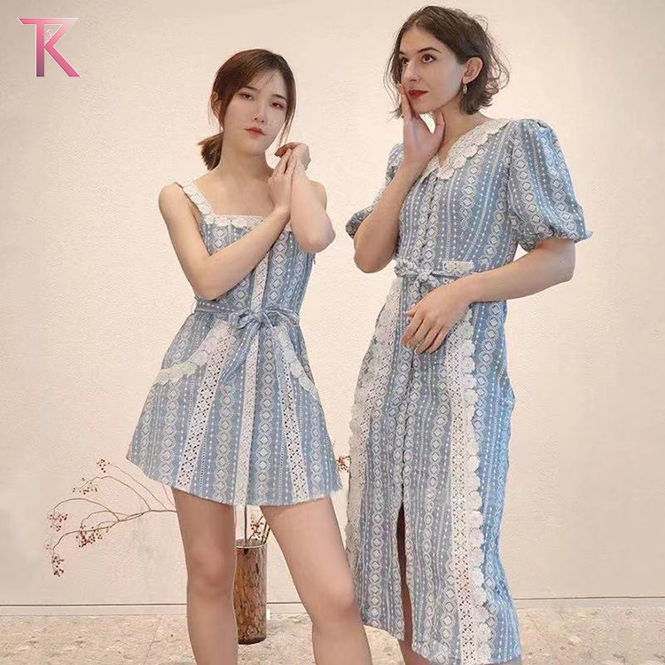 Fall 2022 V-Neck Contrast Patchwork Panel Fashion Women's Skinny Office Striped Dress