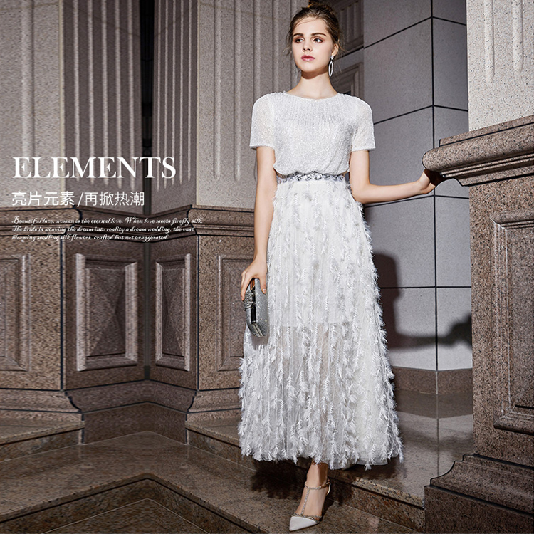 New Arrival Cocktail Sequin Party Dress Women Sexy Elegant Party Dress