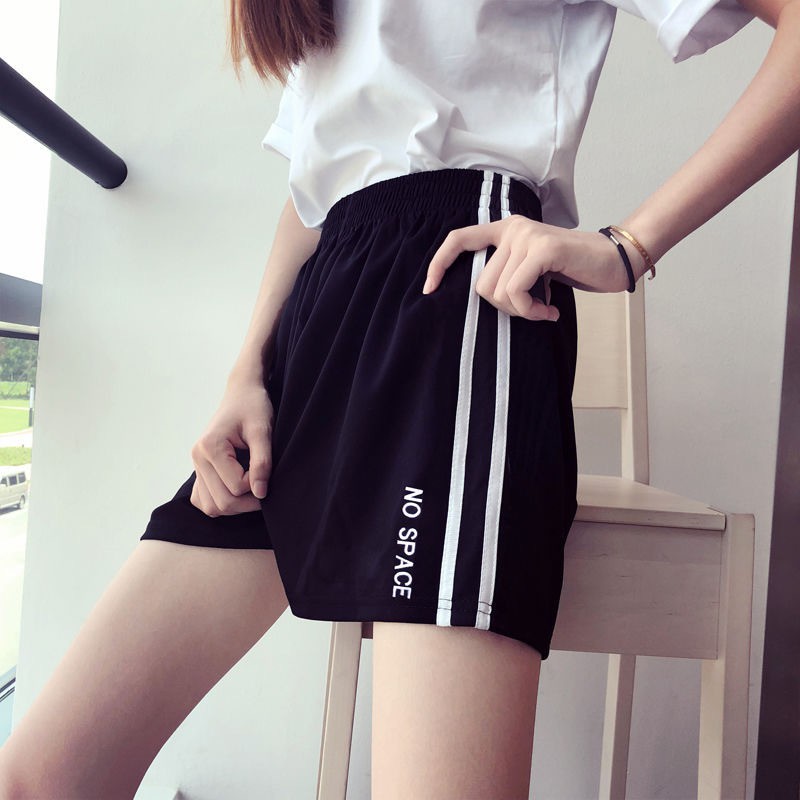 Shorts Women Causal Workout Waistband Wide-leg Shorts