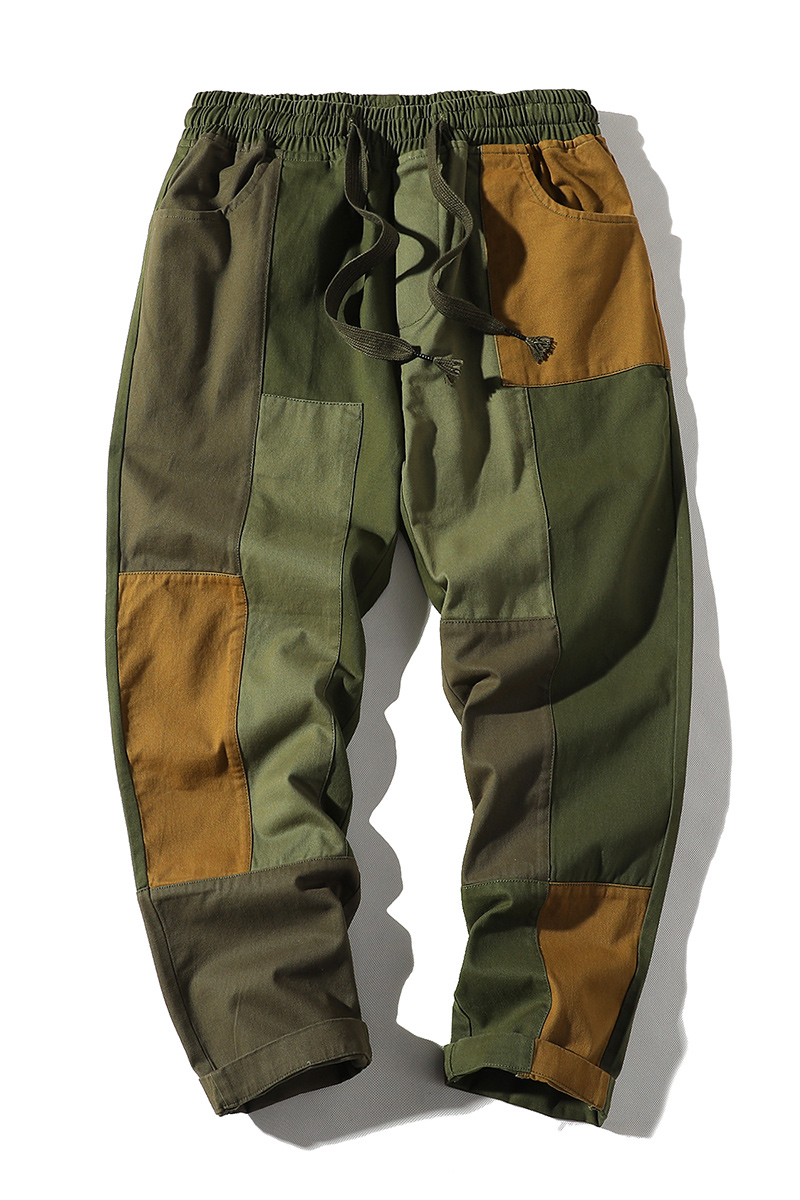 Wholesale men's cargo pants casual slacks patched 