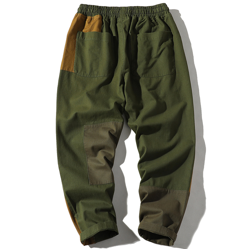 Wholesale men's cargo pants casual slacks patched 