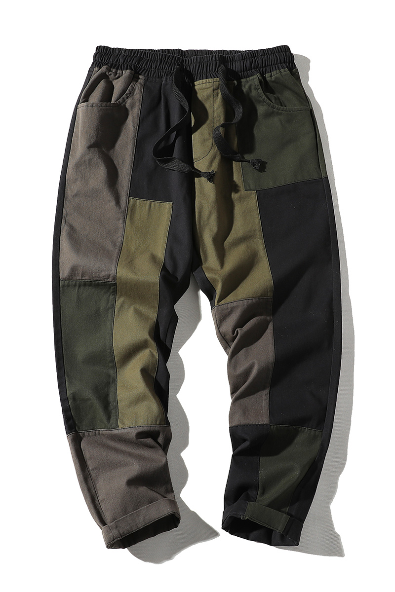 Wholesale men's cargo pants casual slacks patched 