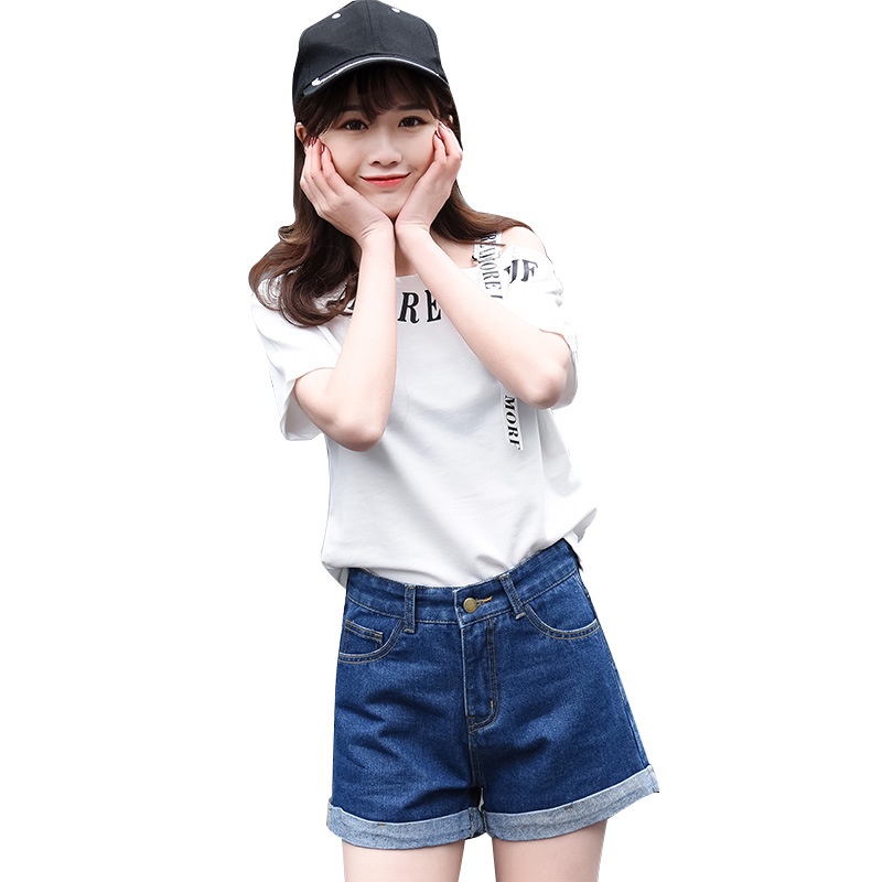 Ready Stock Short Jeans Pant Denim Shorts Women High Waist Plus Size Jeans Seluar Pendek Perempuan